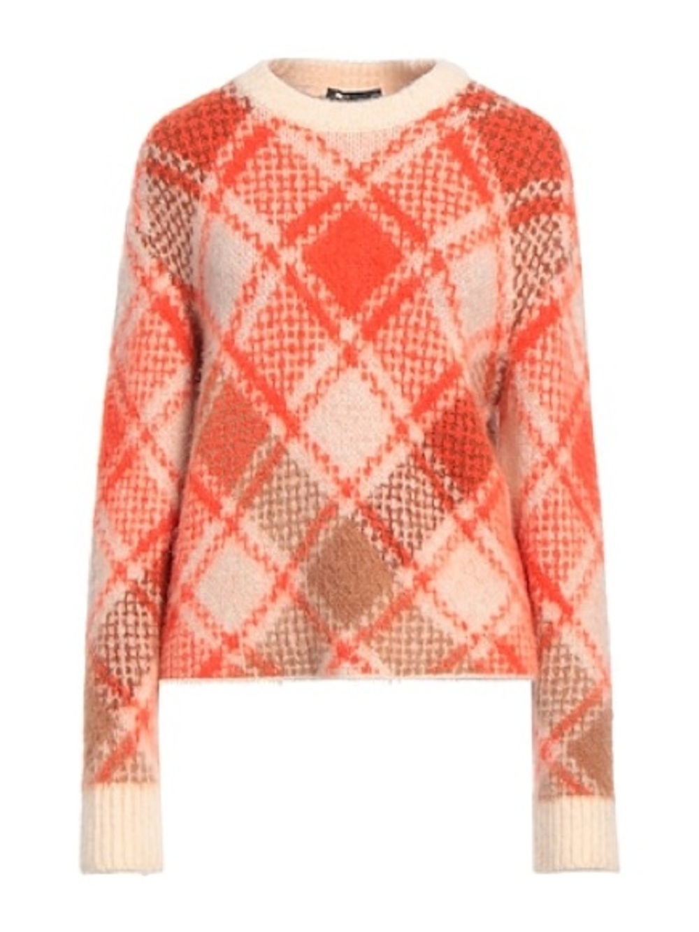 Maje FluffyDiamond Jacquard Pullover